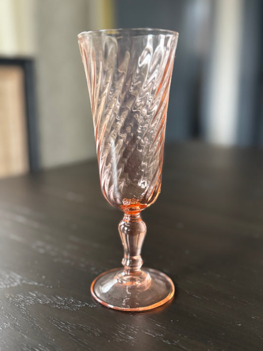 Rosaline Pink Champagne Flutes (set of 2) | Cristal d'Arquest-Durand