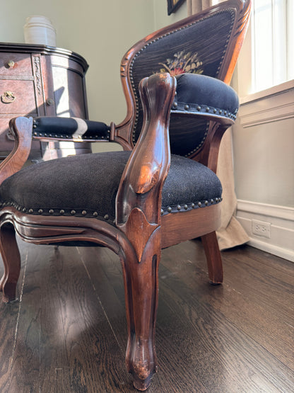 Victorian arm chair leg